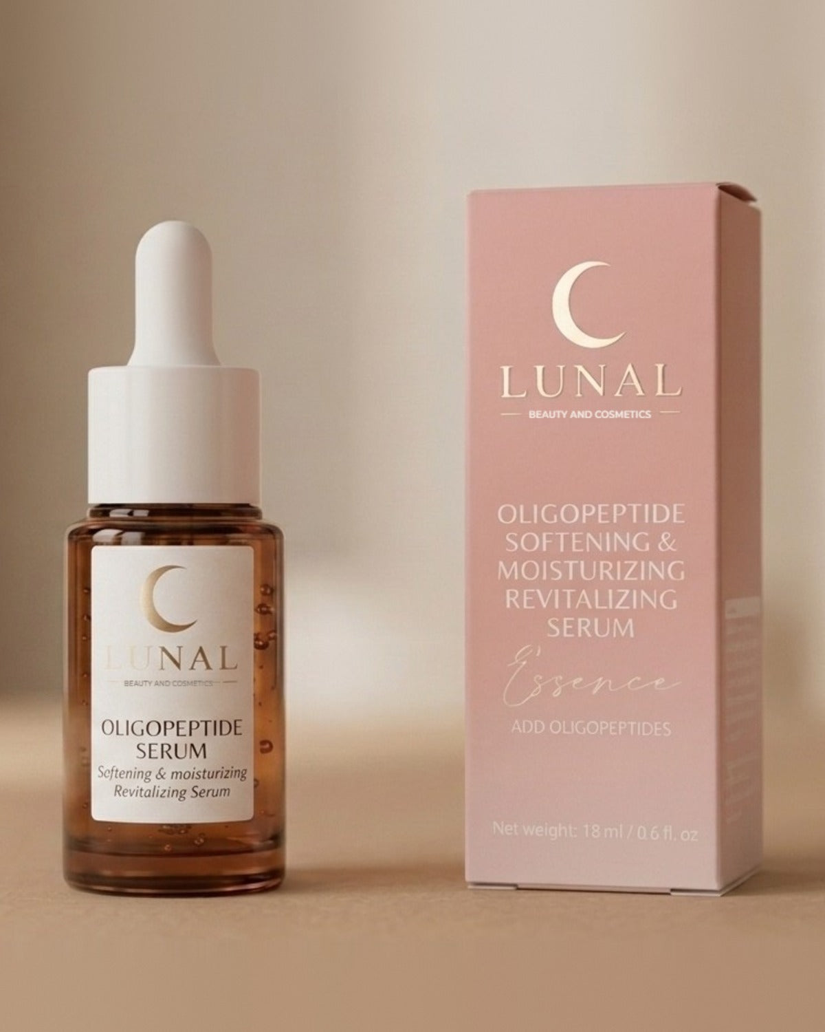 Lunal Oligopeptide Revitalizing Serum bottle and box